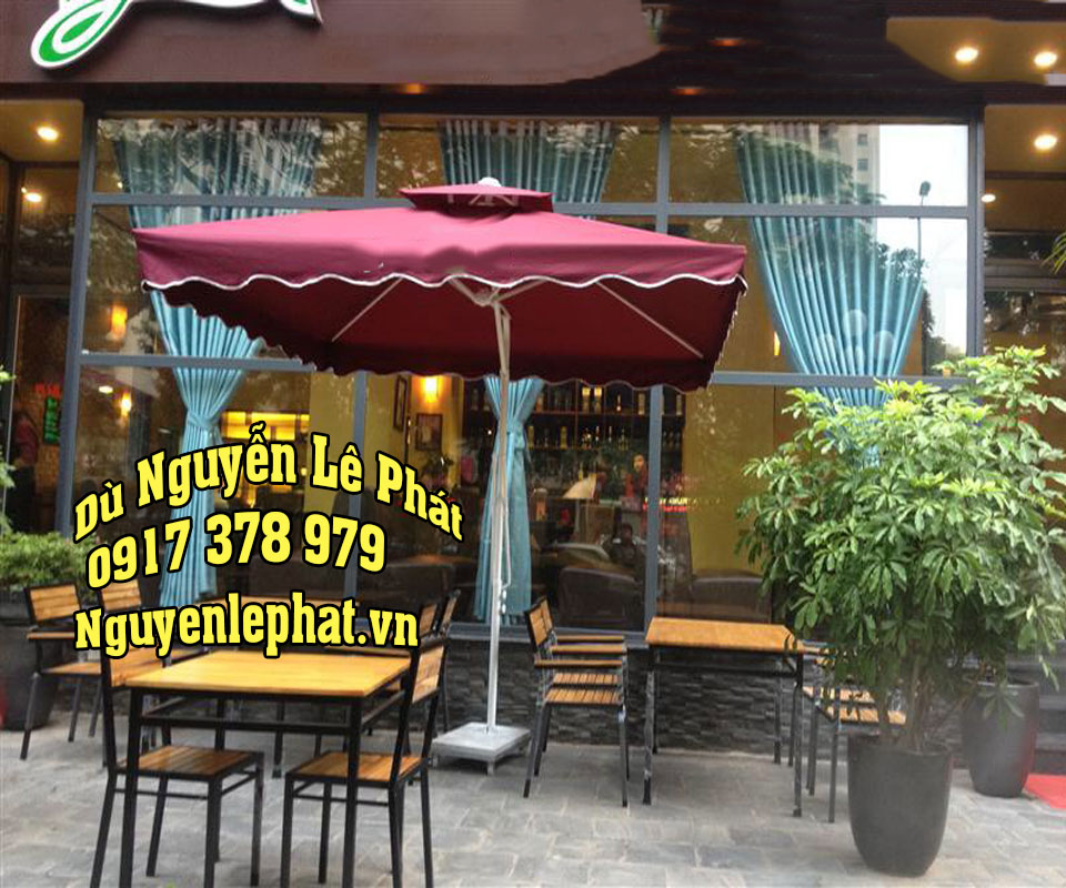 Đơn vị cung cấp dù che nắng mưa ngoài trời quán cafe tại TPHCM Giá rẻ