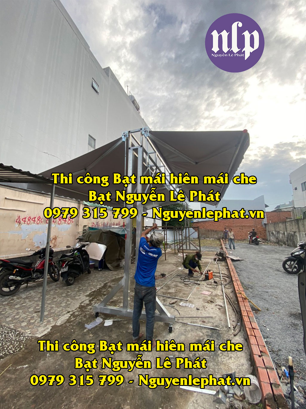 thi công mái hiên chữ A giá rẻ