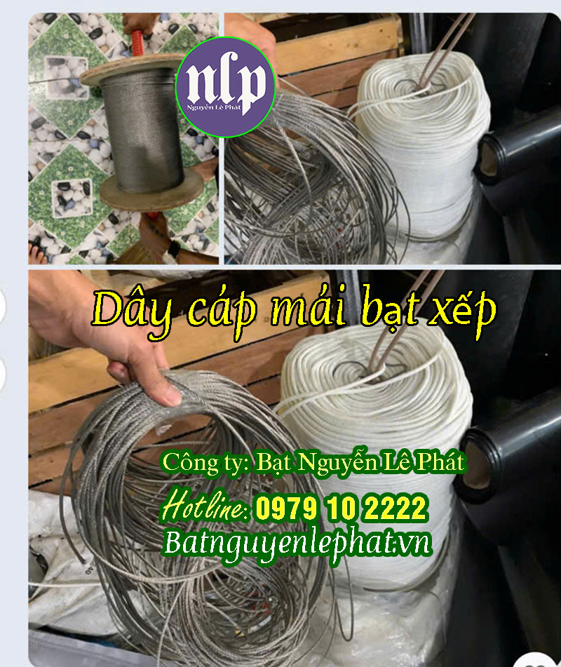 Dây cáp mái bạt xếp - 0979 102222