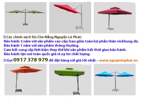 Báo giá dù che nắng ngoài trời tphcm, Báo giá dù che nắng - Du che nang gia bao nhieu