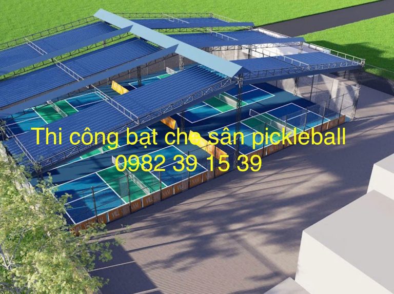 Thi Công Mái Bạt Che Sân Chơi Pickleball Biên Hòa Đồng Nai