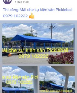 Thi Công Lắp Bạt Mái Che Sân Chơi Picklball Tennis Tại Thủ Đức