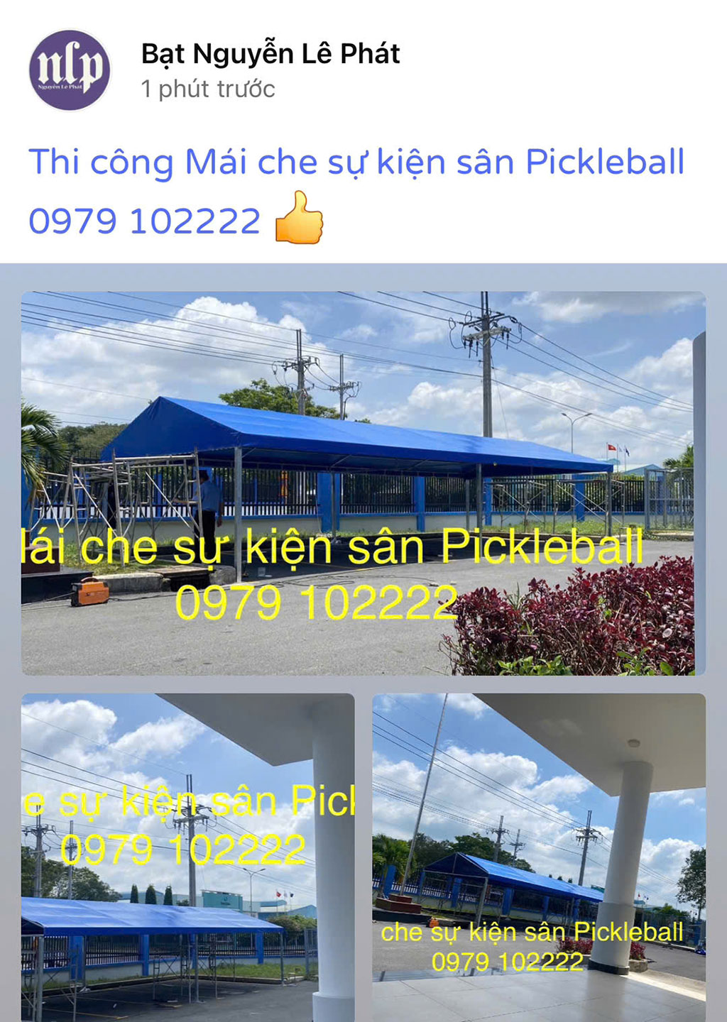 Thi Công Lắp Bạt Mái Che Sân Chơi Picklball Tennis Tại Thủ Đức