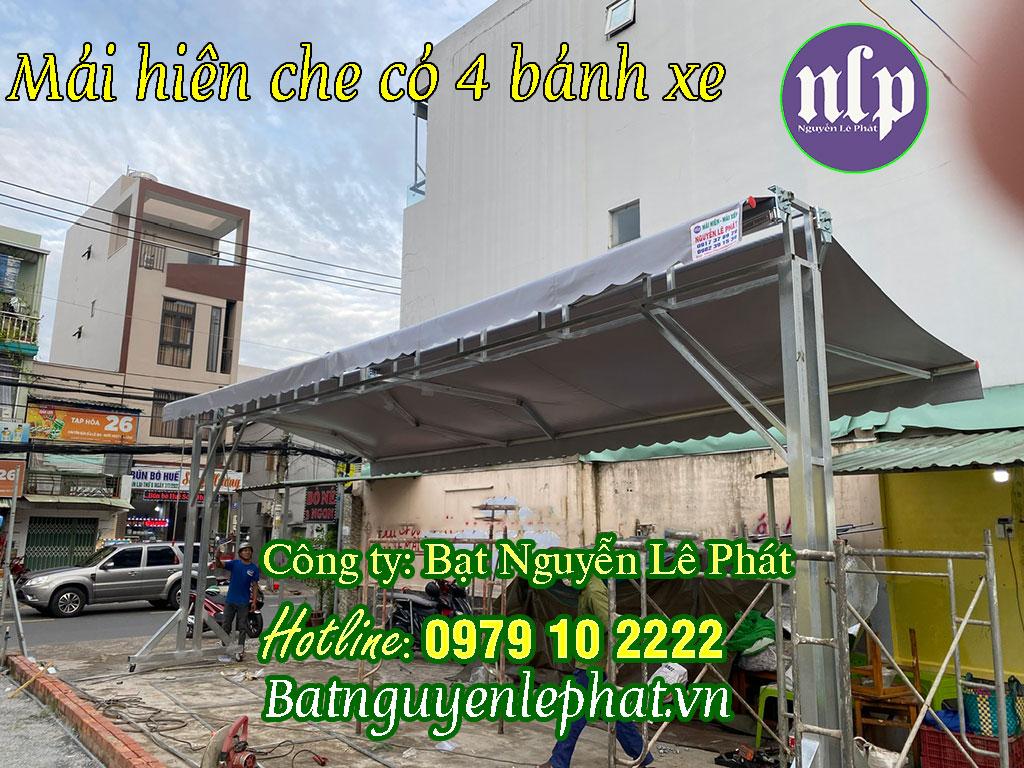 Làm mái hiên che di động chữ A Quận 7 TPHCM