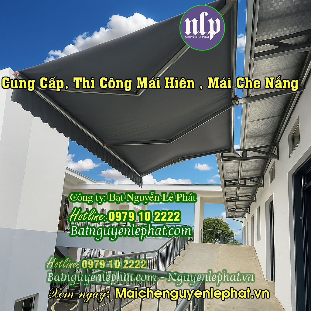 thi công mái hiên di động