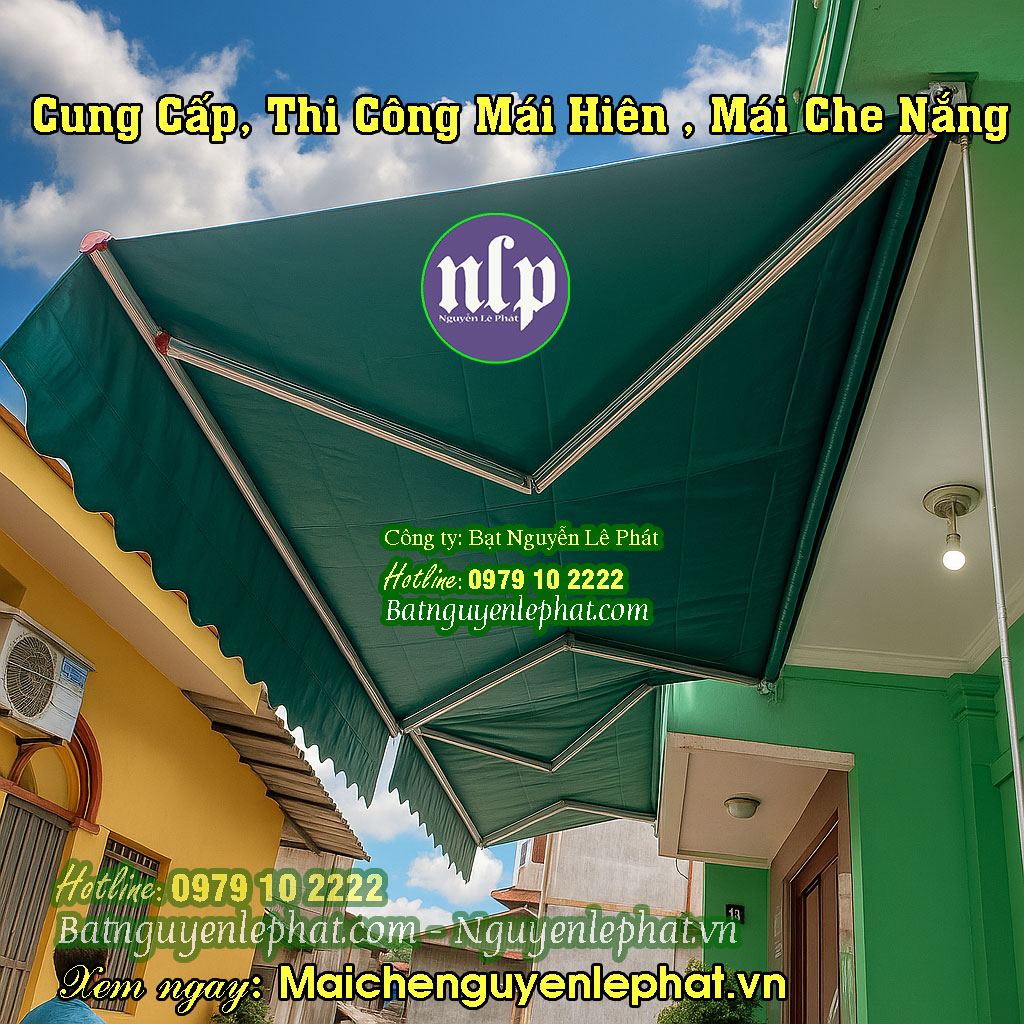 Mẫu mái hiên quay tay Mẫu mái hiên quay tay