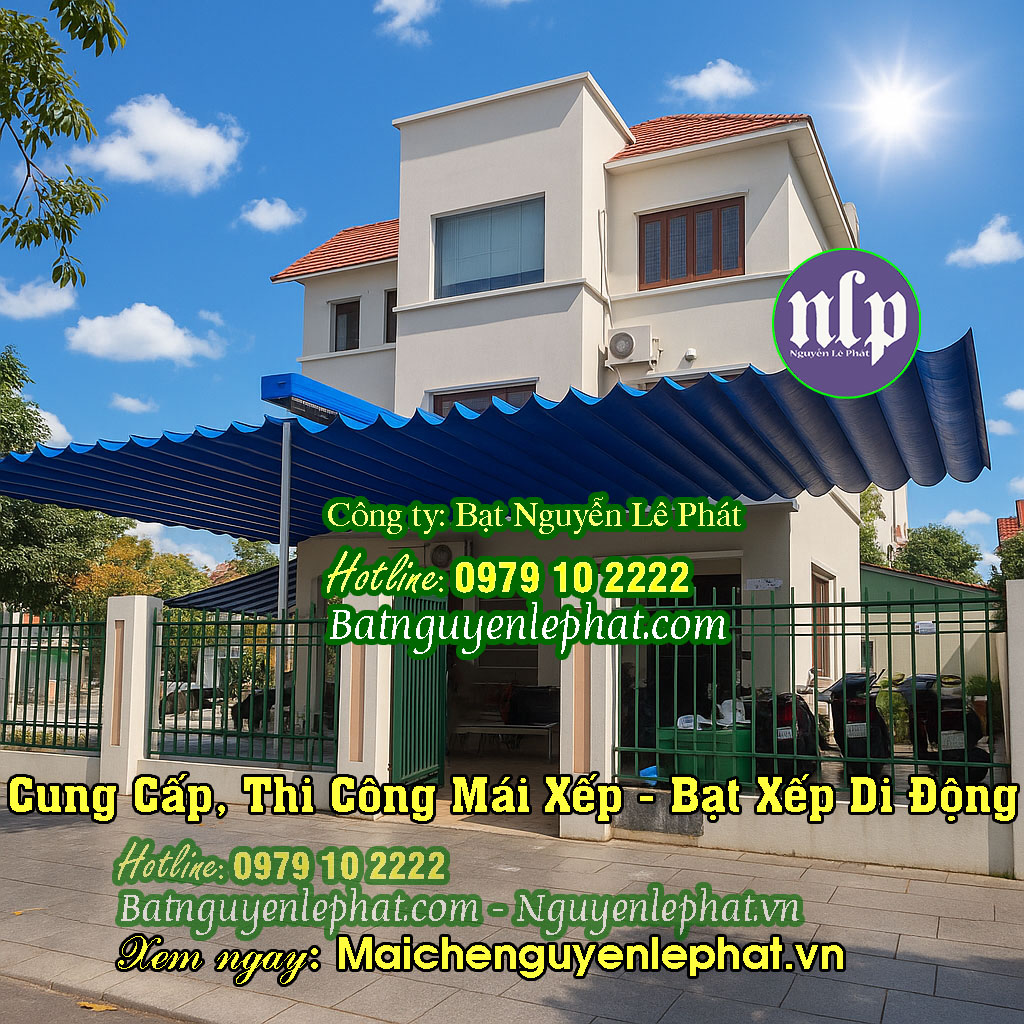 Mẫu mái bạt che nắng mưa đẹp